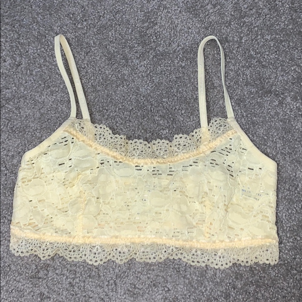 Lace Pastel Yellow Bralette
